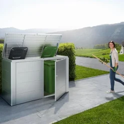 Discount BIOHORT Coffre highboard couleur argent 200x84x127 cm