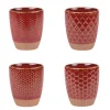 Outlet BASTIDE Coffret 4 gobelets en grès rouge Jaspe - 20 cl