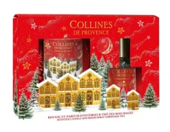 Outlet COLLINES DE PROVENCE Coffret bougie et parfum d’intérieur Thé des rois mages - 75 g + 50 ml