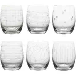 Best Coffret de 6 gobelets à eau coloris transparent en verre - 30 cl