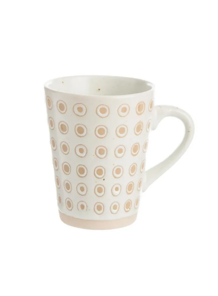 Coffret Tara de 6 mugs coloris blanc en porcelaine - 34 cl