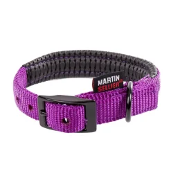 MARTIN SELLIER Collier droit Confort pour chien coloris mauve - 1,6x35 cm