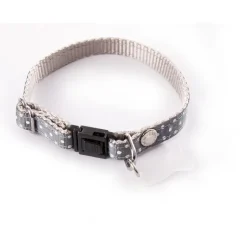 Online MARTIN SELLIER Collier pour chat marron à pois blancs