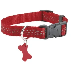 Hot BOBBY Collier pour chien coloris rouge en nylon tressé Safe – Taille L
