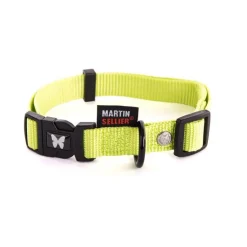 Online MARTIN SELLIER Collier réglable en nylon vert citron pour chien – 1,6x30/45 cm