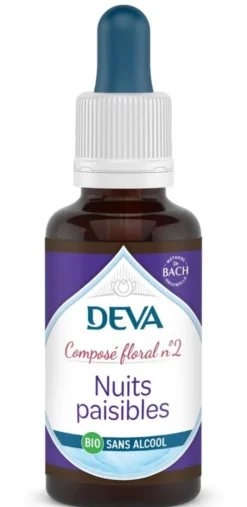 Discount DEVA Complément alimentaire composé floral nuits paisibles bio sans alcool - flacon compte-goutte 30 ml