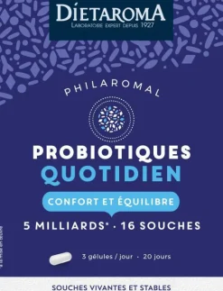 Discount DIETAROMA Complément alimentaire confort et équilibre probiotiques quotidien Philaromal - 60 gélules