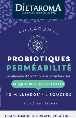 Outlet DIETAROMA Complément alimentaire muqueuses intestinales probiotiques perméabilité Philaromal - 15 sachets