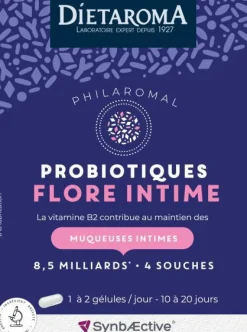 New DIETAROMA Complément alimentaire muqueuses intimes probiotiques flore intime Philaromal - 20 gélules