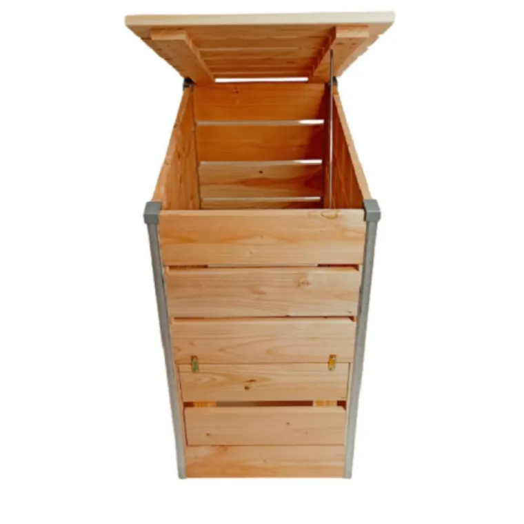 Online MON PETIT POTAGER Composteur steel en bois 80 x 45 cm - 246 L