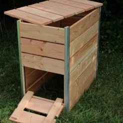 Online MON PETIT POTAGER Composteur steel en bois 80 x 45 cm - 246 L