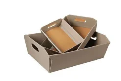 Online CAVSERVICE Corbeille panier gourmand New York grise - 24 x 33 cm