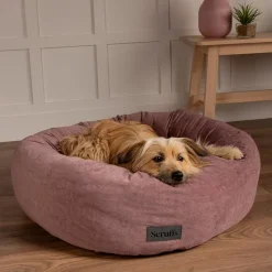 Outlet SCRUFFS Corbeille pour chien coloris rose Oslo Donut – Taille L