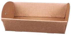 Discount CAV SERVICE Corbeille Rome en carton kraft cannelure - 33,5 x 25 x 8 cm