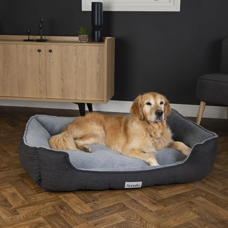 Clearance SCRUFFS Couchage orthopédique pour chien coloris gris Harvard - Taille XXL 110 x 82 x 22 cm