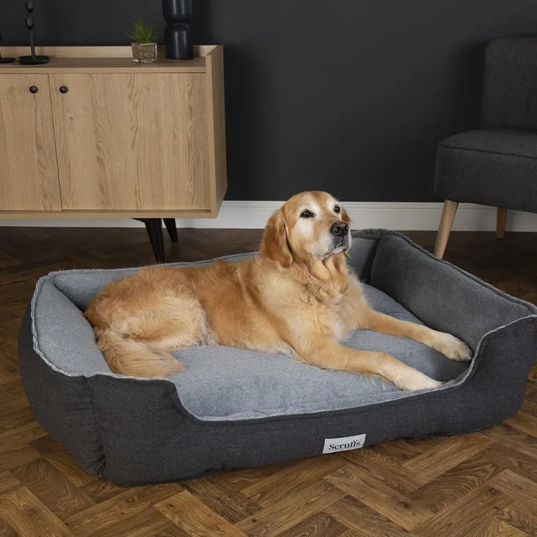 Clearance SCRUFFS Couchage orthopédique pour chien coloris gris Harvard - Taille XXL 110 x 82 x 22 cm