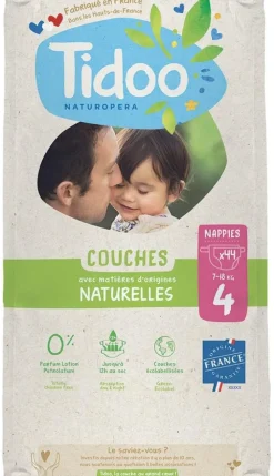Outlet TIDOO Couches écologiques en sachet T4 (7-18kg) - 44 pièces