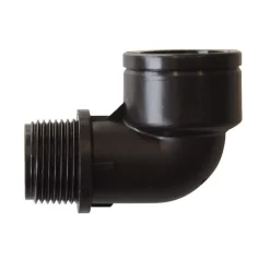Outlet AQUAFLOW Coude mâle femelle en polypropylène de filetage 20 x 27 mm