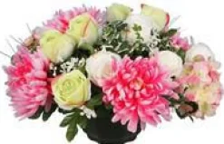 Clearance RIVIERA Coupe de fleurs artificielles Hortensia Bouton de rose et Chrysanthème