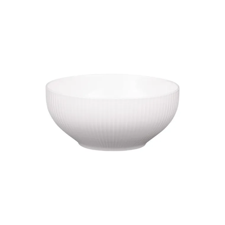 Hot BASTIDE Coupelle en porcelaine blanche et contours striés Lina - Ø 15 cm