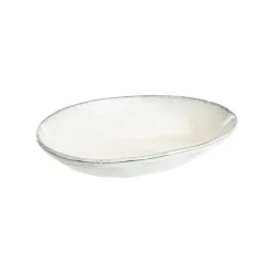 Discount Coupelle ovale en aluminium blanc verni - 25,5 x 19,4 x 5 cm