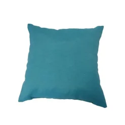 Discount NP CRÉATION Coussin déco carré en polyester/coton bleu Emeraude - 40 x 40 x 15 cm