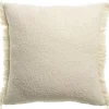 Hot WINKLER Coussin décoratif carré Jane coloris blanc en coton - 45 x 45 cm