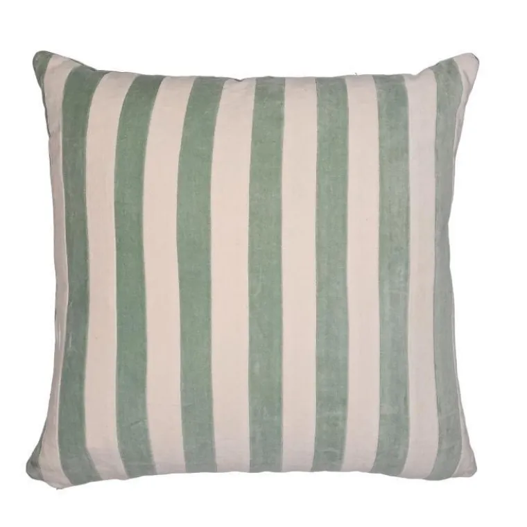 New SAFECO Coussin décoratif carré Marcel Lichen coloris bleu en coton - 45 x 45 cm