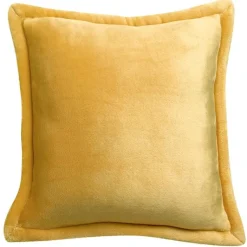 Clearance VIVARAISE Coussin décoratif coloris curry en polyester Tender – 50 x 50 cm