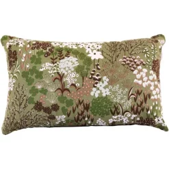Online FERMOB Coussin extérieur champêtre en tissu coton/mousse polyester coloris Poésie automnale Bouquet sauvage - 68 x 44 cm