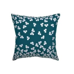 Outlet FERMOB Coussin trèfle coloris bleu canard en acrylique 44 x 44 cm