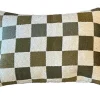 Online SAFECO Coussin vert kaki en PE/coton Échiquier - 35 x 50 cm