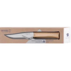 New OPINEL Couteau à fromage et fourchette bois hêtre lame inox - 32 x 70 x 33 cm