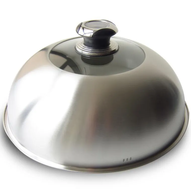 Discount LE MARQUIER Couvercle cloche en inox avec poignée thermomètre