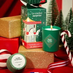 Best MY JOLIE CANDLE Cracker surprise bougie et bombe de douche senteur sapin Noël 2025 – 5,7 x 5,7 x 7 cm