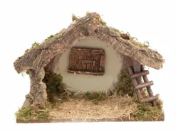 Sale BERTONI Crèche avec fenêtre et échelle - 36 cm