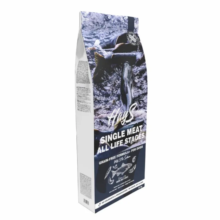 HAYS Croquette pour chien adulte mono-protéine de saumon sans céréales - 12 kg