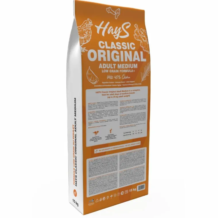 Discount HAYS Croquette pour chien adulte de race moyenne au poulet Classic - 15 kg