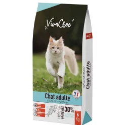 Sale VIVACROC Croquettes pour chat adulte stérilisé au poisson – 6 kg