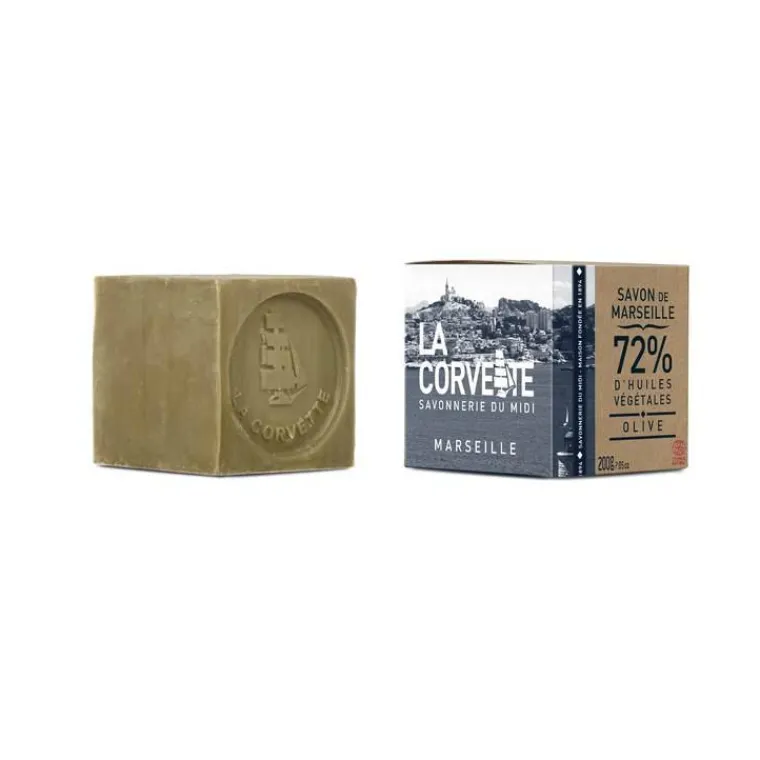Discount LA CORVETTE Cube de savon de Marseille olive Boîte 200 g