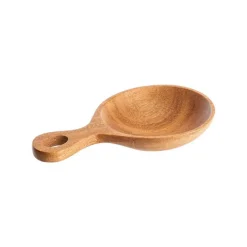 Clearance Cuillère de service en bois d’acacia naturel - 17 x 10 x 3 cm