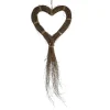 Sale Cœur en bois de saule naturel à suspendre - 38 x 5 x 78 cm