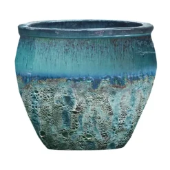 Online DECOLINES Cuvier en grès émaillé old amande Leon - Ø 29 x H 26 cm