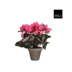 Sale Cyclamen rose clair plante artificielle en pot H 30 x Ø 30 cm