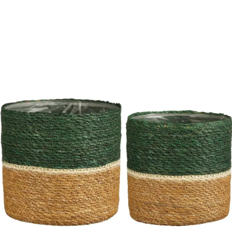 Sale EDELMAN Damian panier ronde coloris vert en céramique - Ø 20 x 20 cm