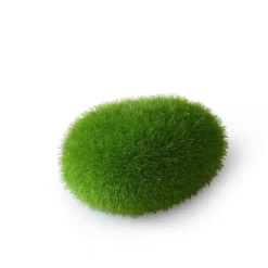 Outlet EUROPET Décor aquarium moss ball petit format coloris vert en résine de polyester - 6 x 4,5 x 3,5 cm