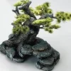 Discount EUROPET Décor d'aquarium pierre bonsai coloris vert en résine de polyester - 16,5 x 16,5 x 18 cm