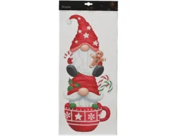 Discount KAEMINGK Décor de vitre gnome dans une tasse coloris rouge en plastique - 0,10 x 23 x 49 cm