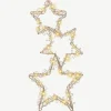 Discount BLACHÈRE ILLUMINATION Décor lumineux intérieur 3 étoiles câble argent à 30 micro-LED blanc chaud sur piles - 40 cm