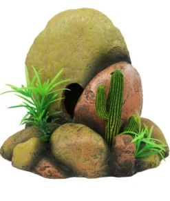 New REPTILE PLANET Décor pour terrarium en résine coloris vert Monts Pirin Rock - 21,5 x 12,5 x 19 cm